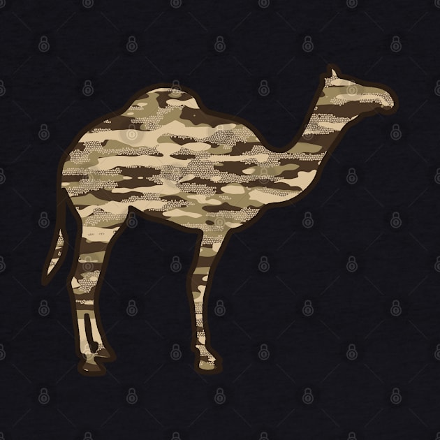 Desert camouflage Mosaik Style dromedary by Destroyed-Pixel